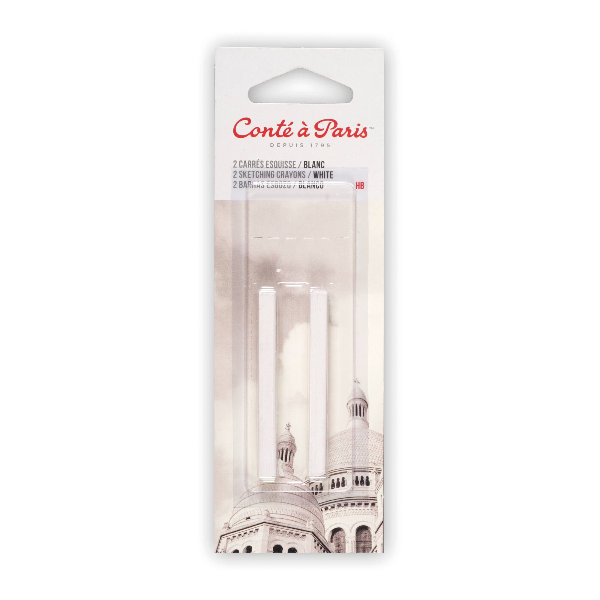 Conté à Paris™ White HB 2456 Sketching Crayons, 2ct.